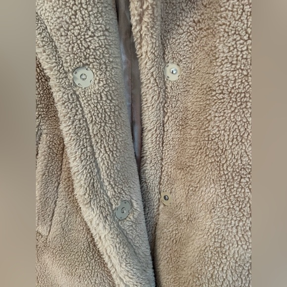 GAP Long Teddy Coat Light Brown - Picture 6 of 9